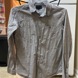 Grey button down